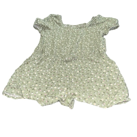 Cat&Jack•Green Floral Romper - Picture 8 of 11